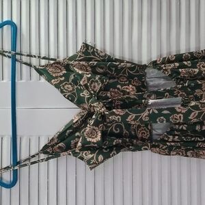 Floral Green Maxi Dress